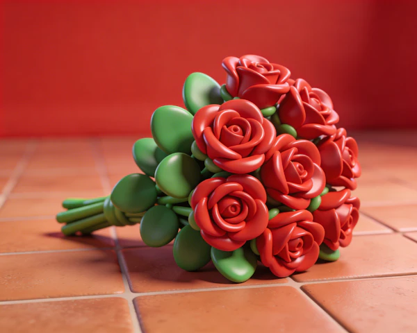 Glossy Red Roses
