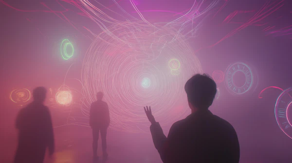 Neon Dreamscape Scene
