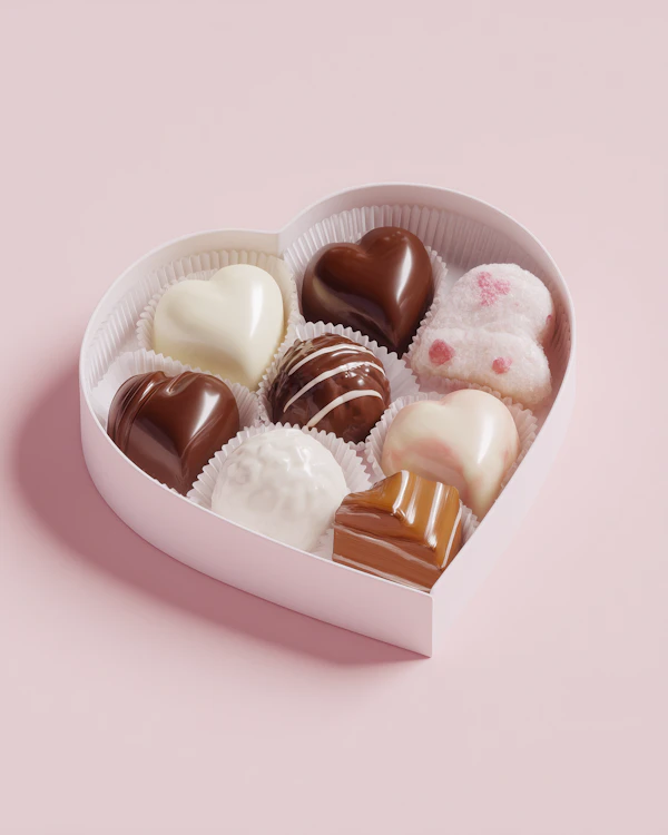 Heart-Shaped Chocolate Box