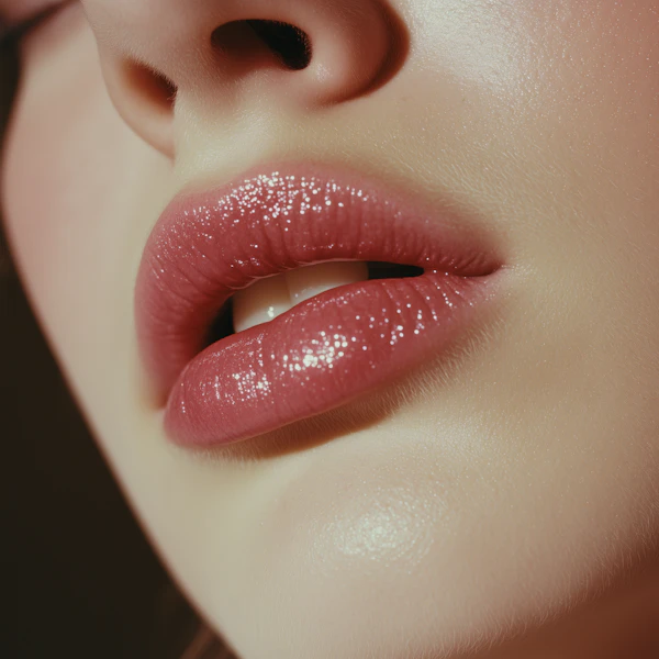 Glossy Lips Close-Up