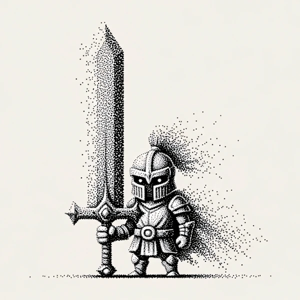 Stippling Knight Art