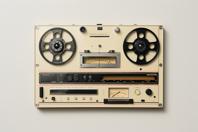 Vintage Mid-Century Reel-to-Reel Tape Recorder