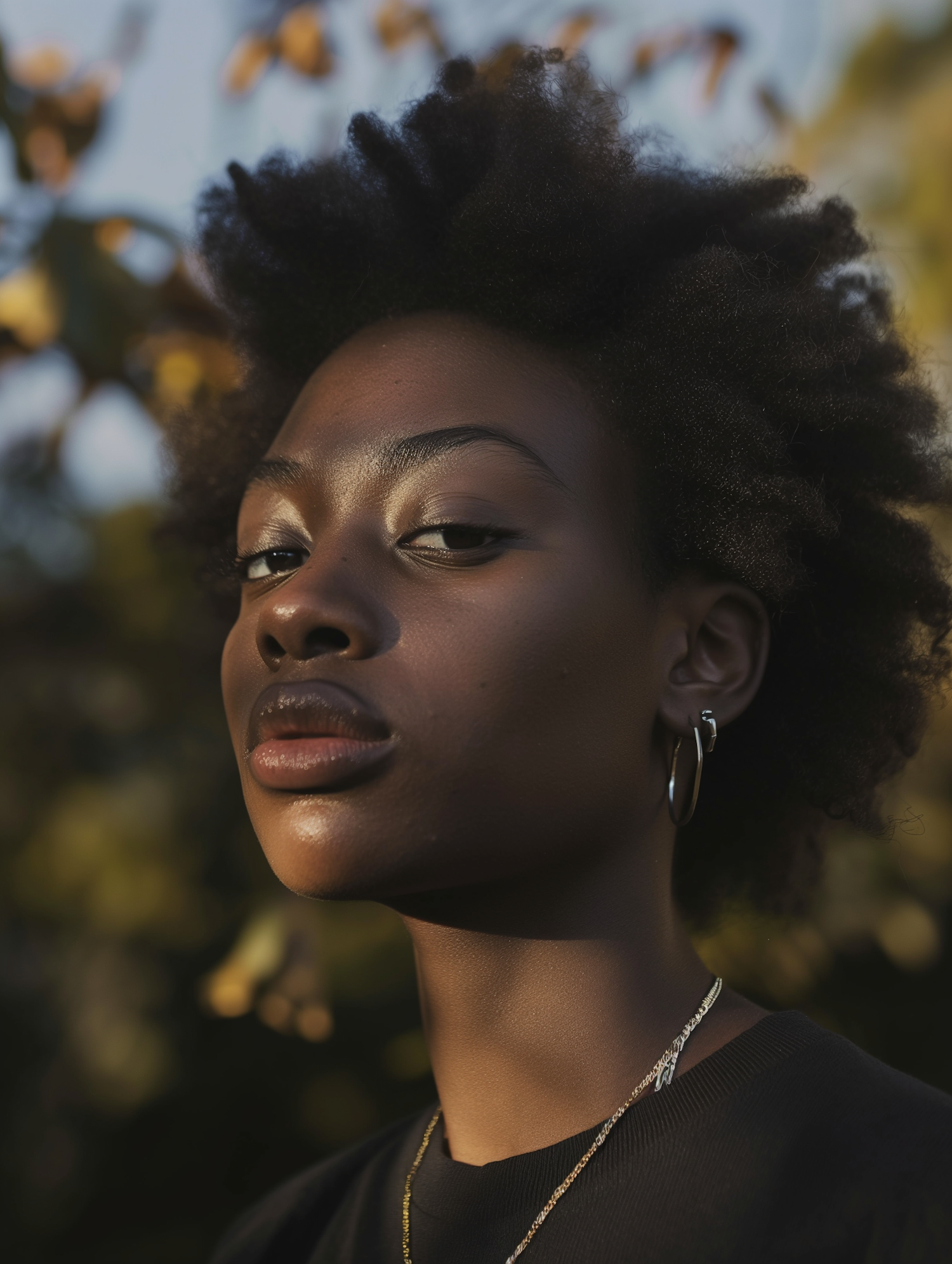 Serene Woman in Golden Sunlight