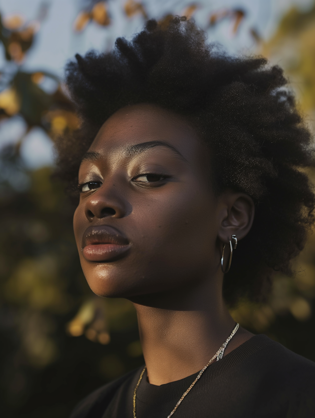 Serene Woman in Golden Sunlight