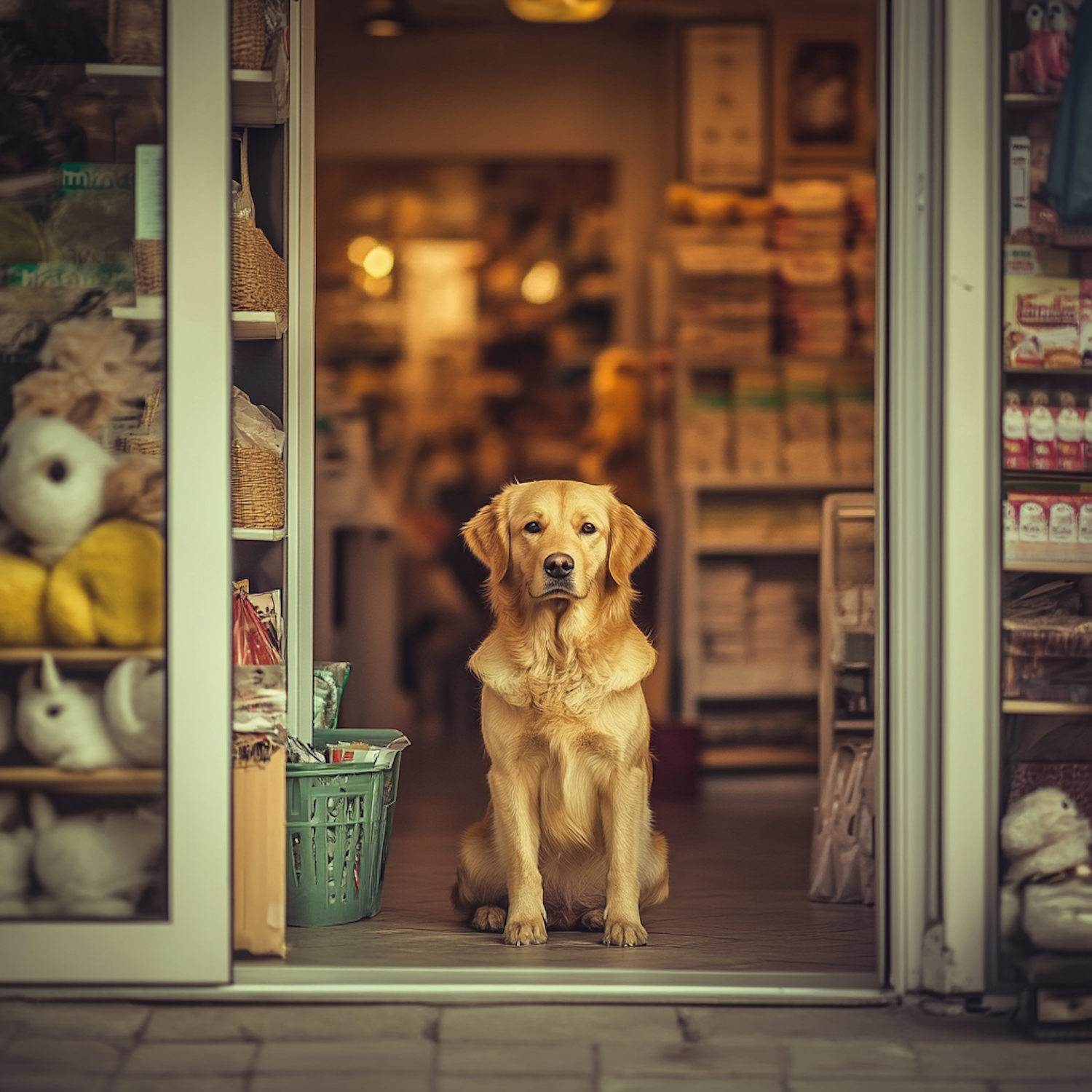 Golden Retriever at Pet Shop