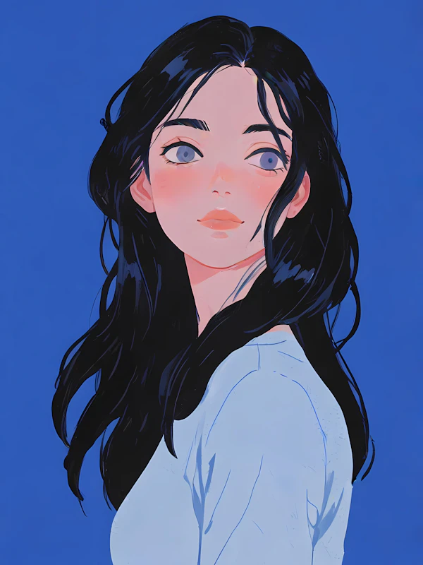 Serene Woman Illustration
