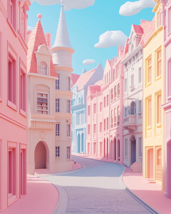 Whimsical Street Scene