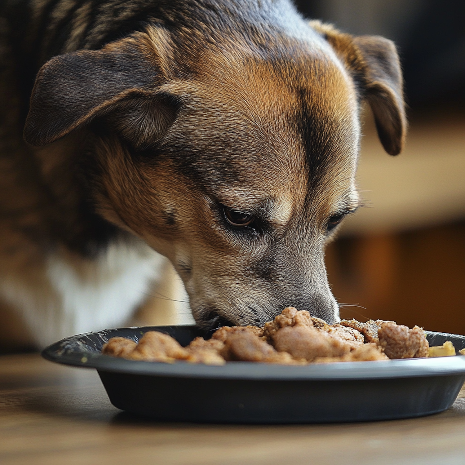 Dog Eating from Bowl