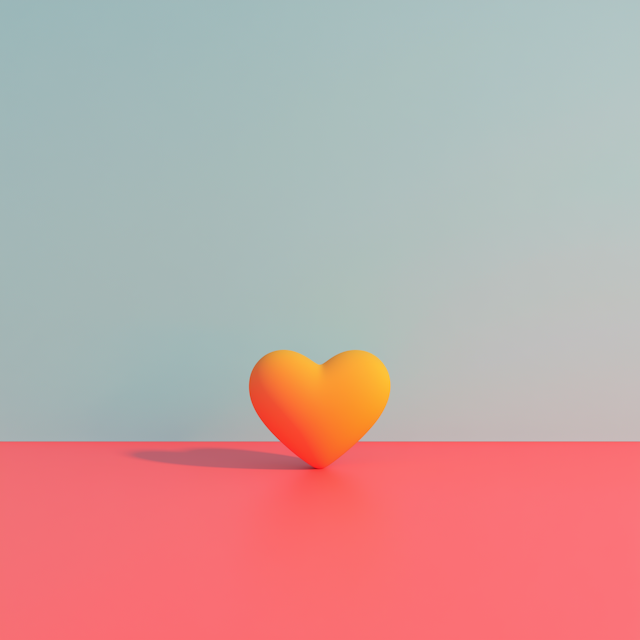 Vibrant 3D Heart