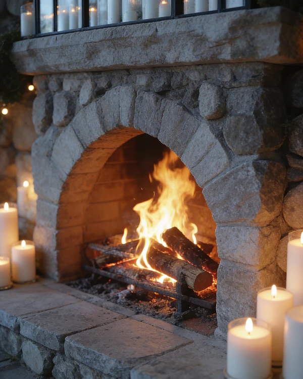 Cozy Fireplace Scene