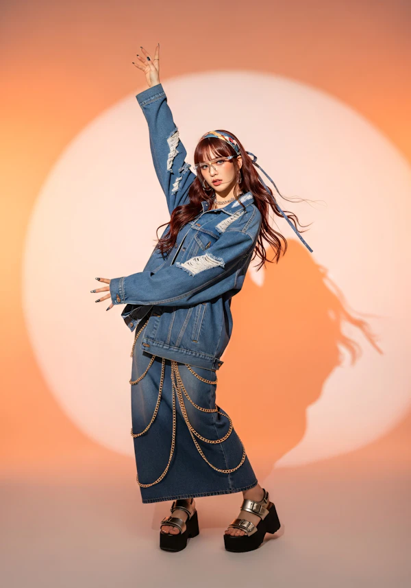Stylish Denim Portrait