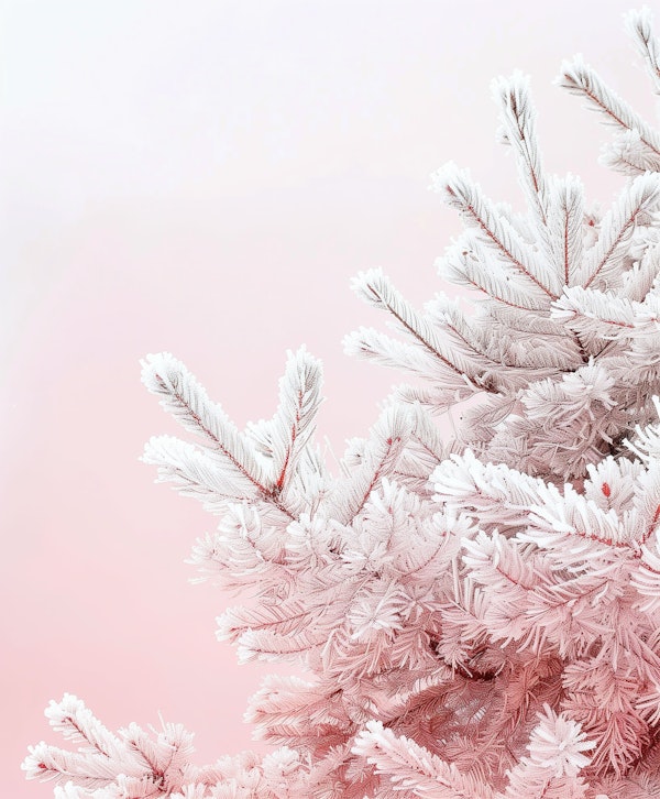 Frost-Covered Pine Branches