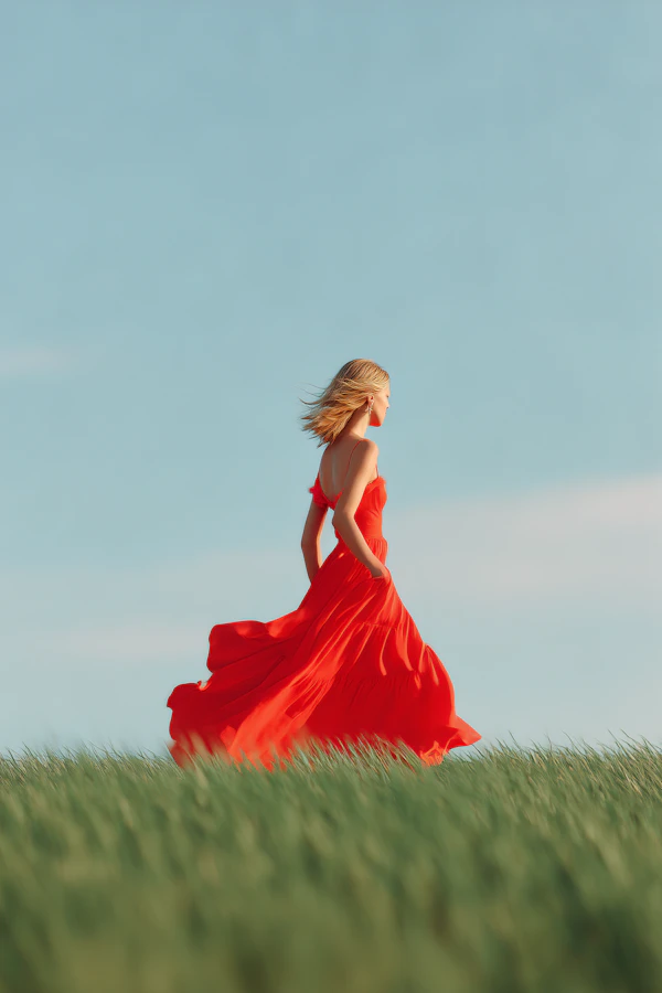 Woman in Red Dress