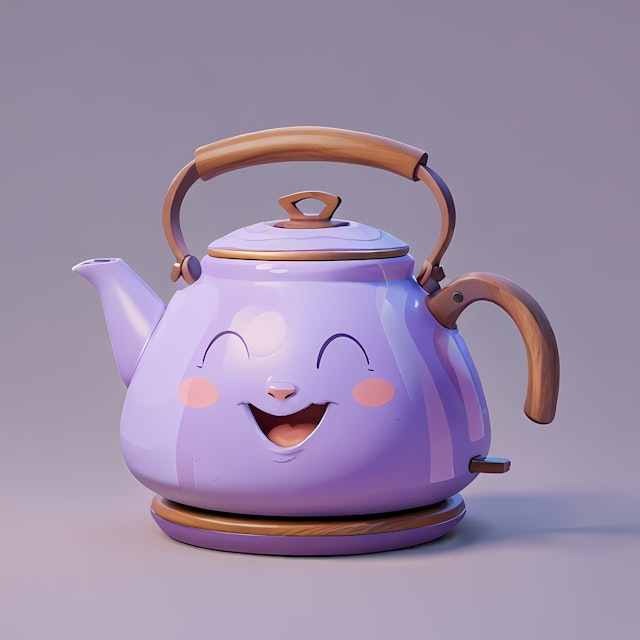 Whimsical Lavender Teapot