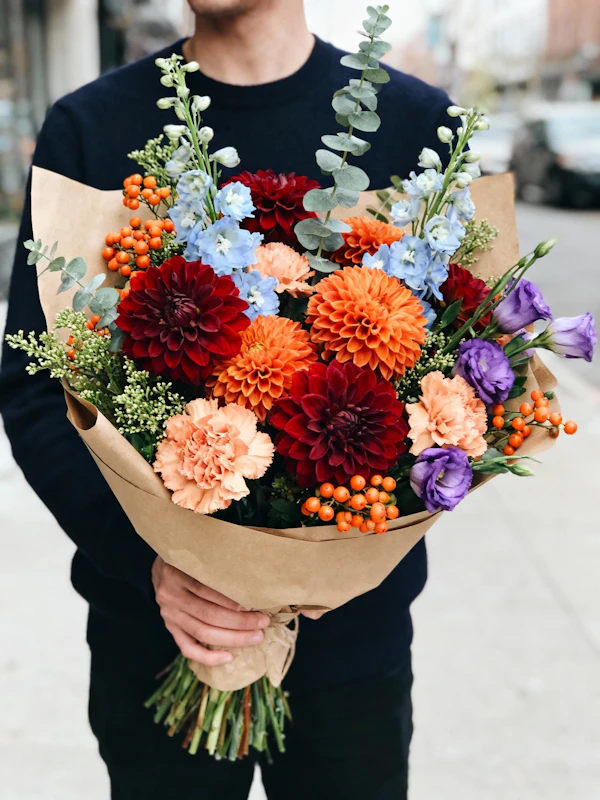Bouquet on Urban Street