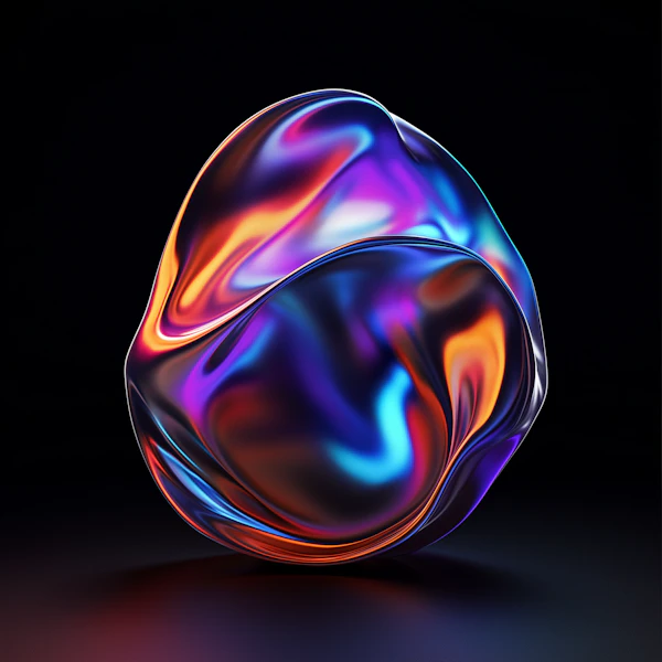 Abstract 3D Fluid Art