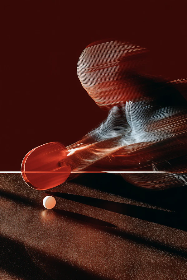Table Tennis Action Shot