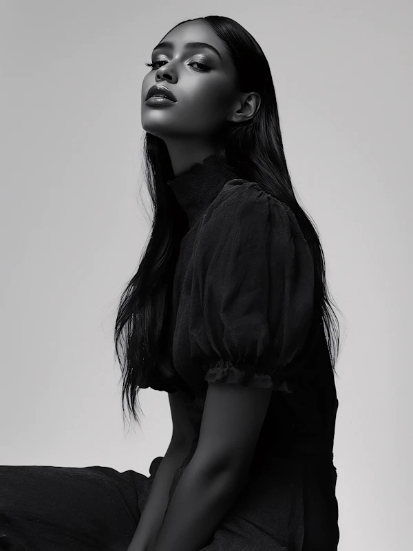 Elegant Monochrome Portrait