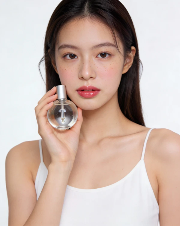 Woman Holding Bottle