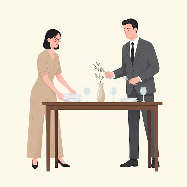 Table Setting Scene