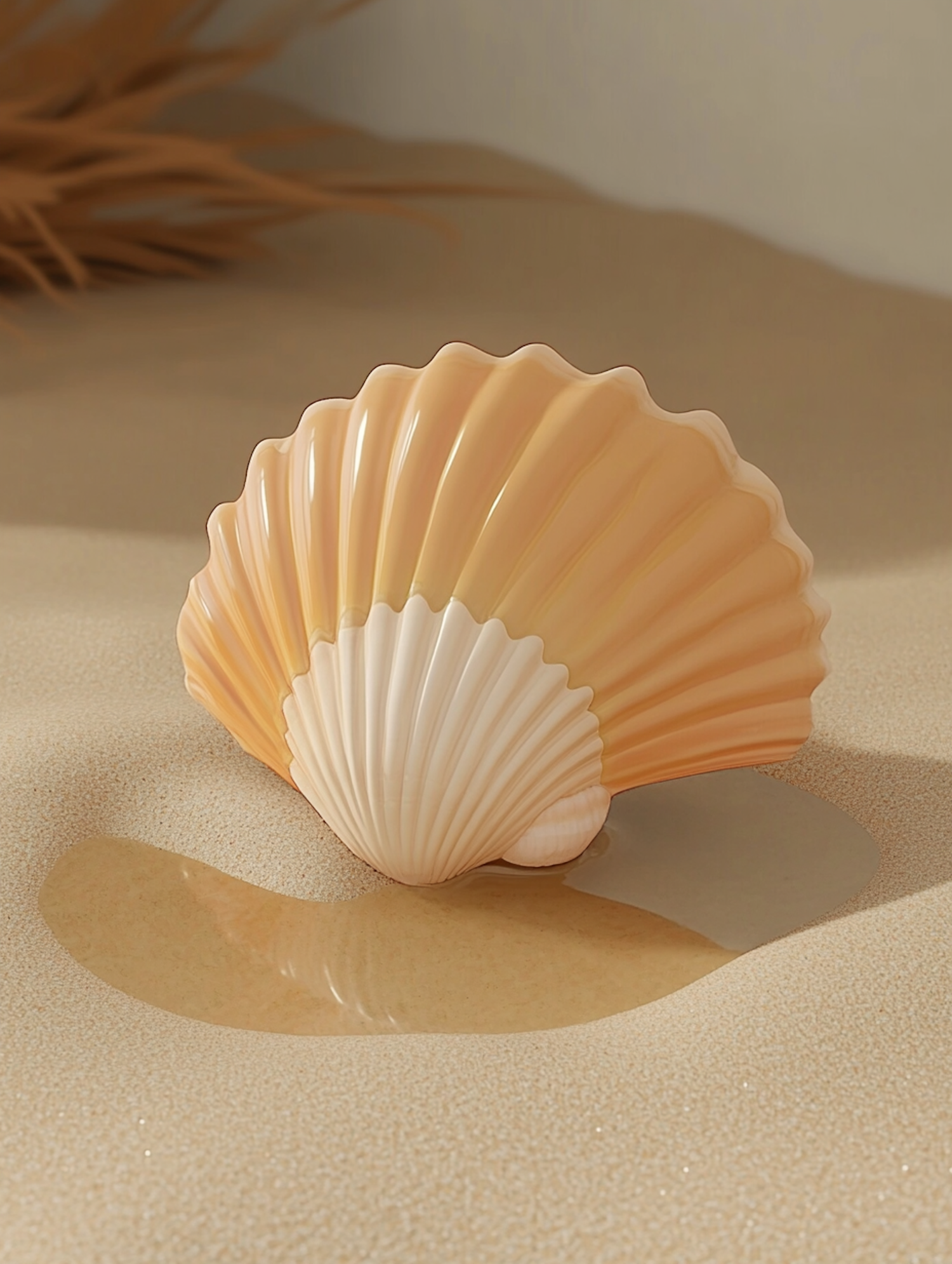 Seashell on Sandy Beach