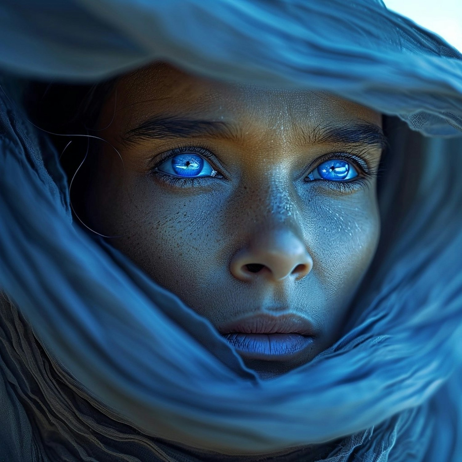 Striking Blue Eyes Portrait