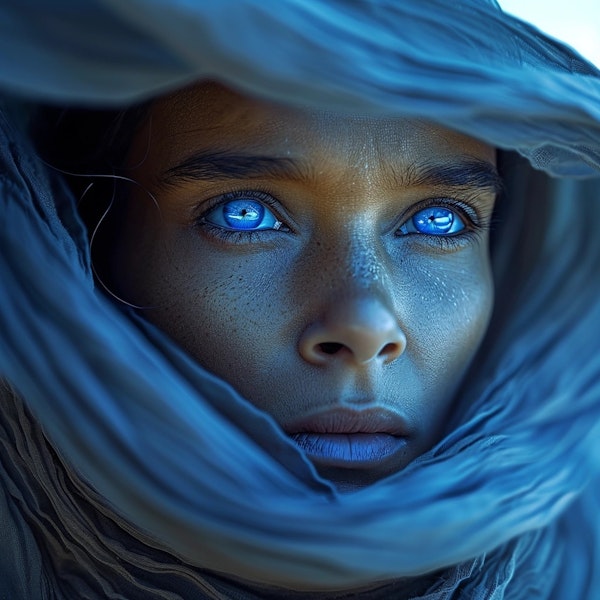 Striking Blue Eyes Portrait