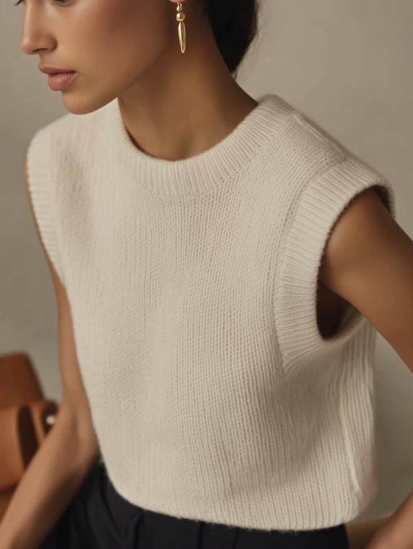 Woman in Knit Sweater