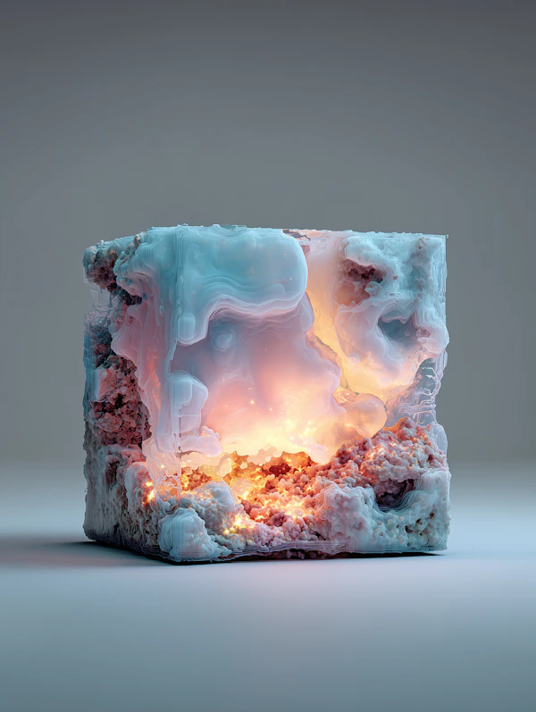 Surreal Glowing Cube