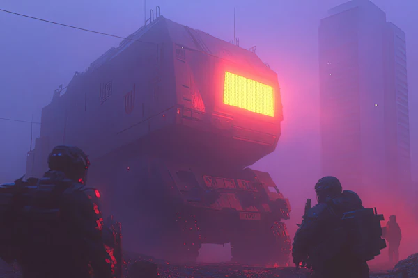 Dystopian Military Scene