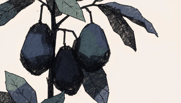 Stylized Fruit Branch