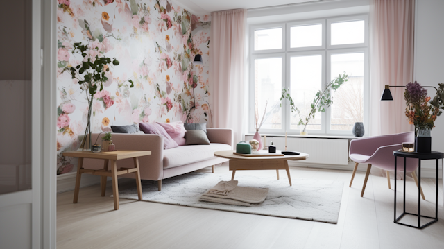 Modern Pastel Living Room