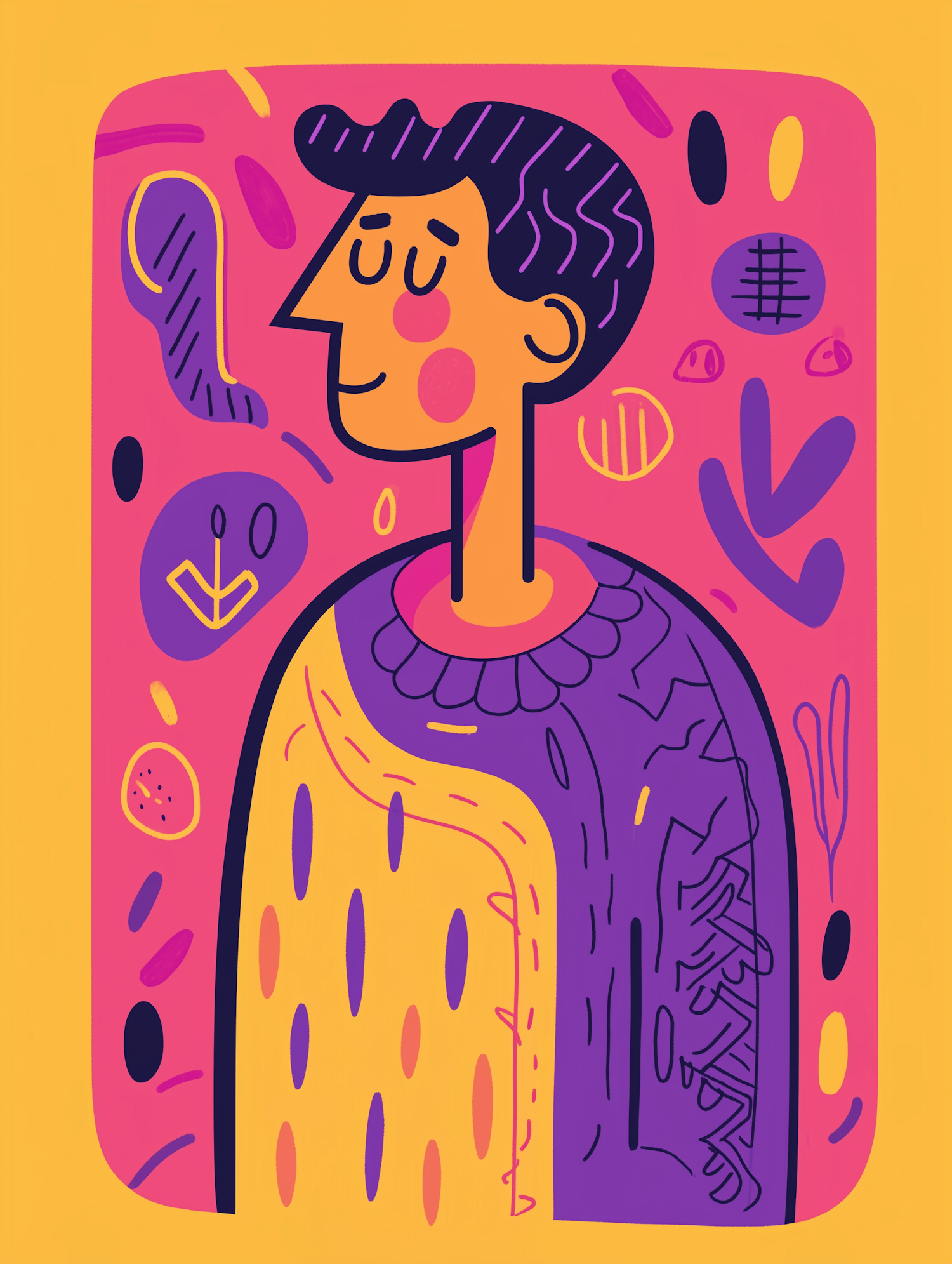 Vibrant Stylized Human Illustration