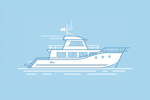 Stylized Illustration of a Yacht