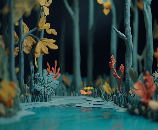 Mystical Paper Art Forest