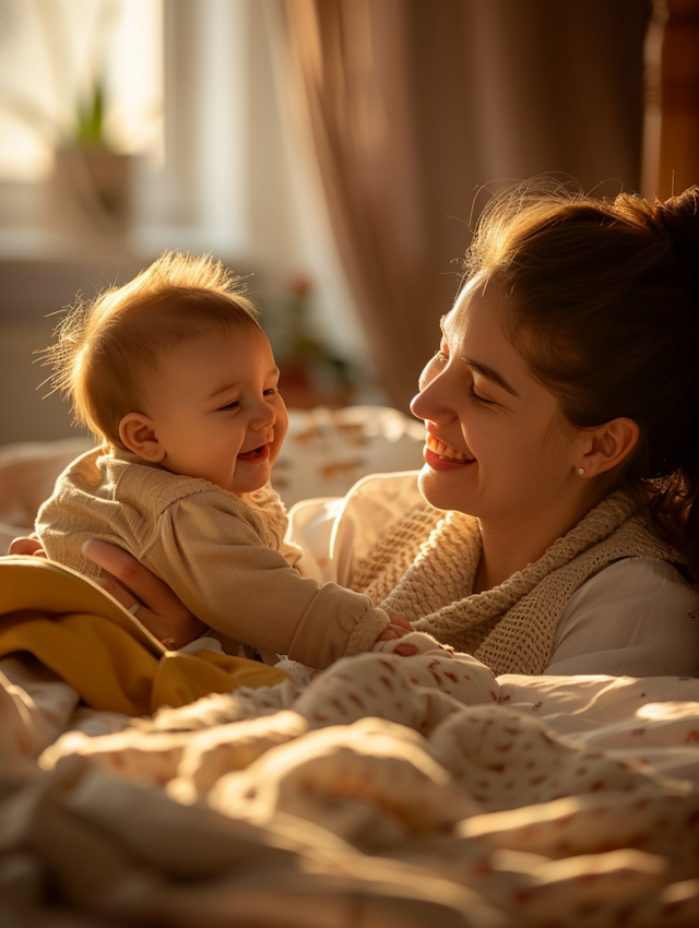 Mother and Baby Sharing a Moment