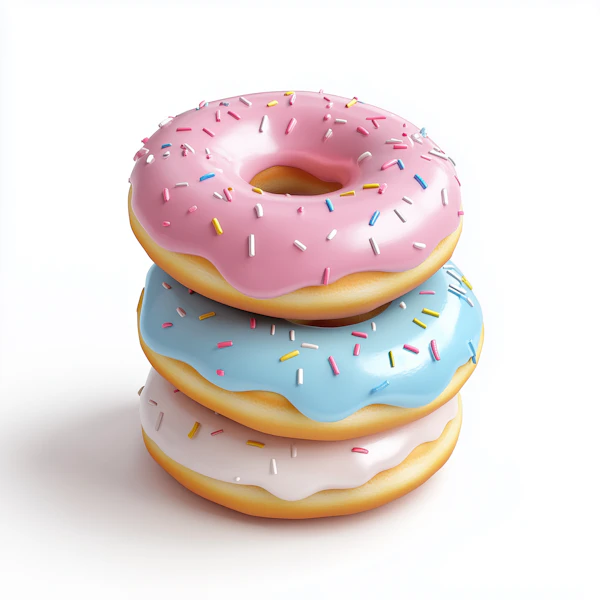 Colorful Donut Stack