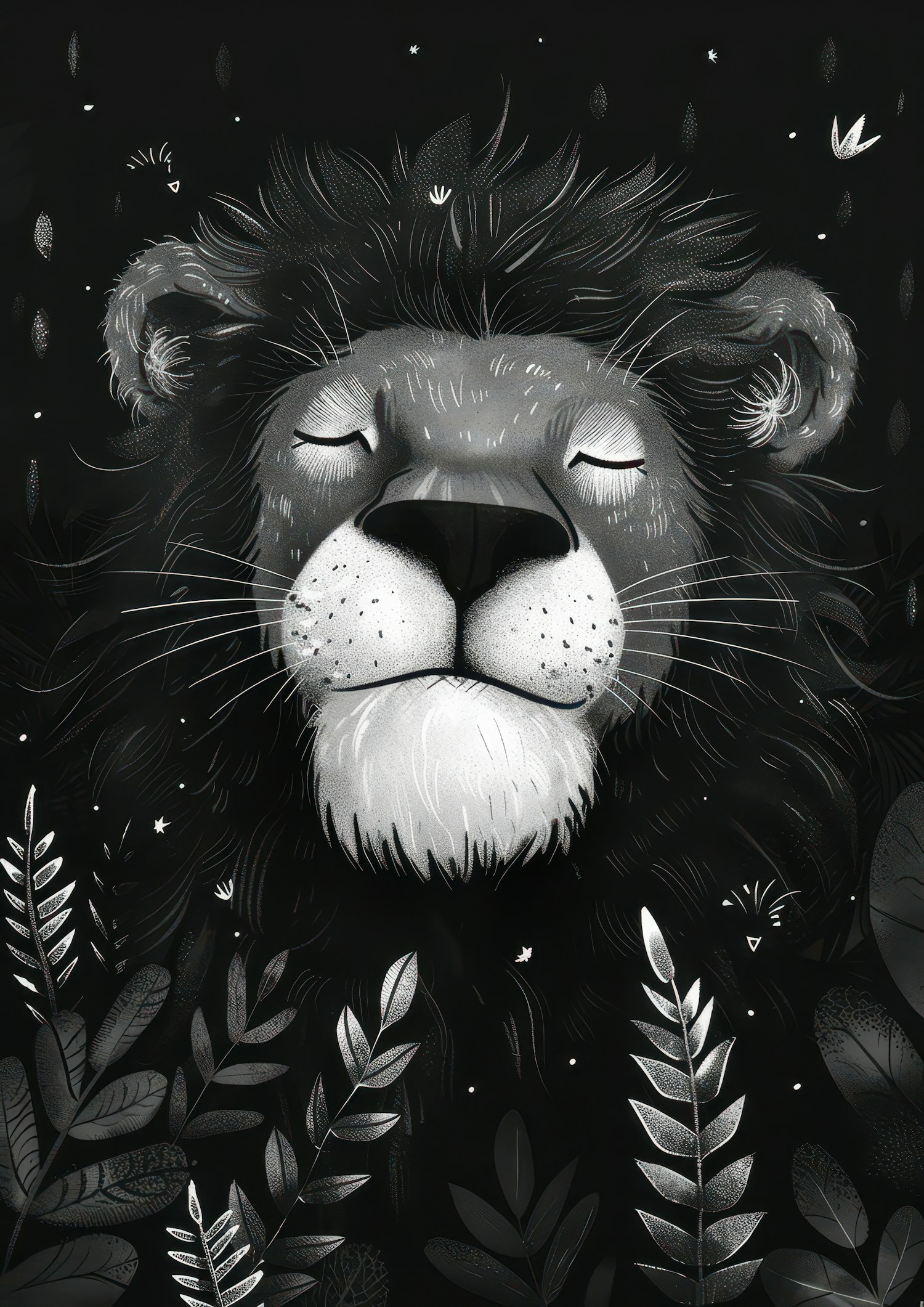 Serene Majestic Lion