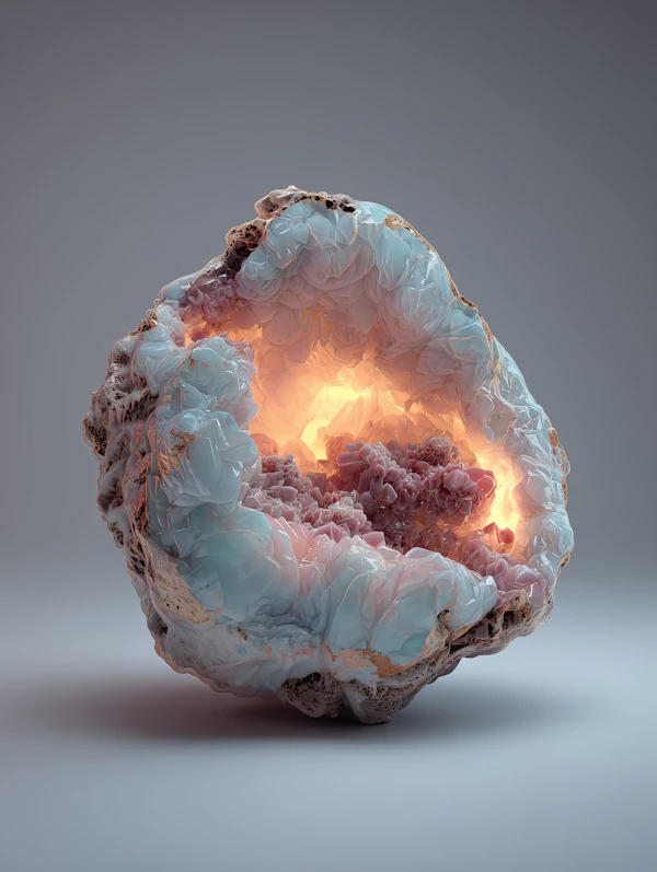 Illuminated Geode Object