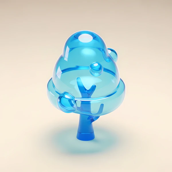 Translucent Blue Tree
