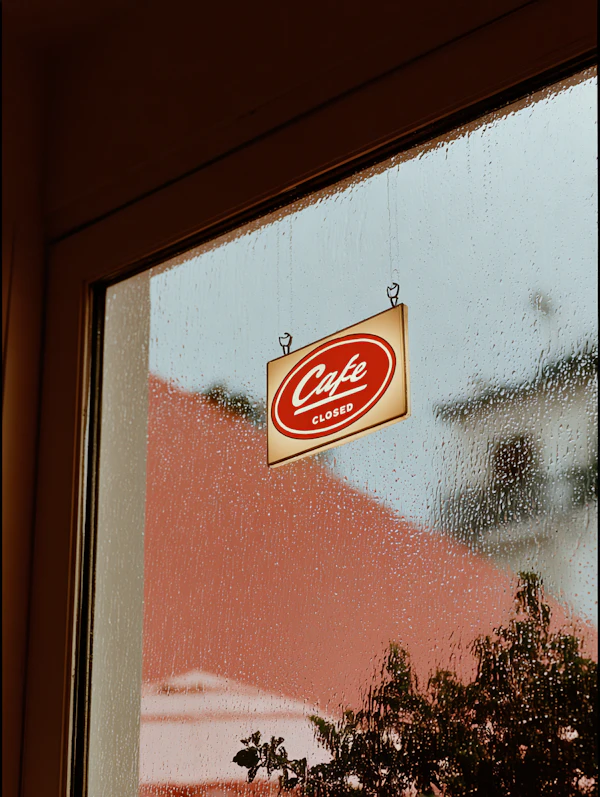 Rainy Cafe Window