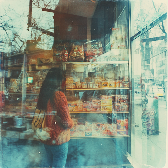 Woman Browsing Shop Window