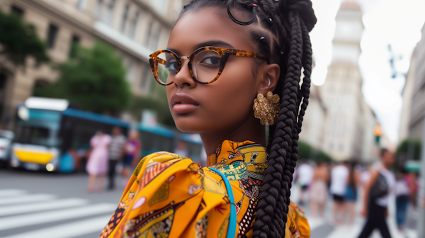 Stylish African Woman in the City