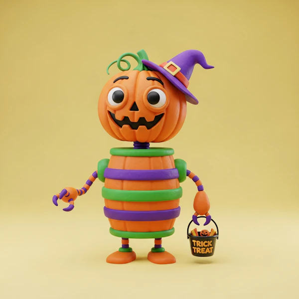 Pumpkin Robot Halloween