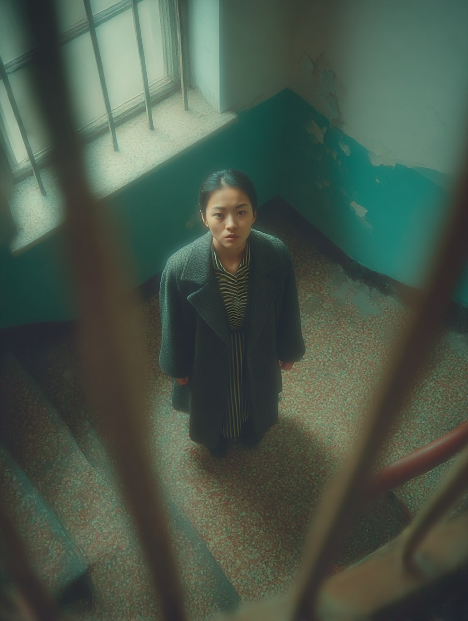 Moody Stairwell Portrait