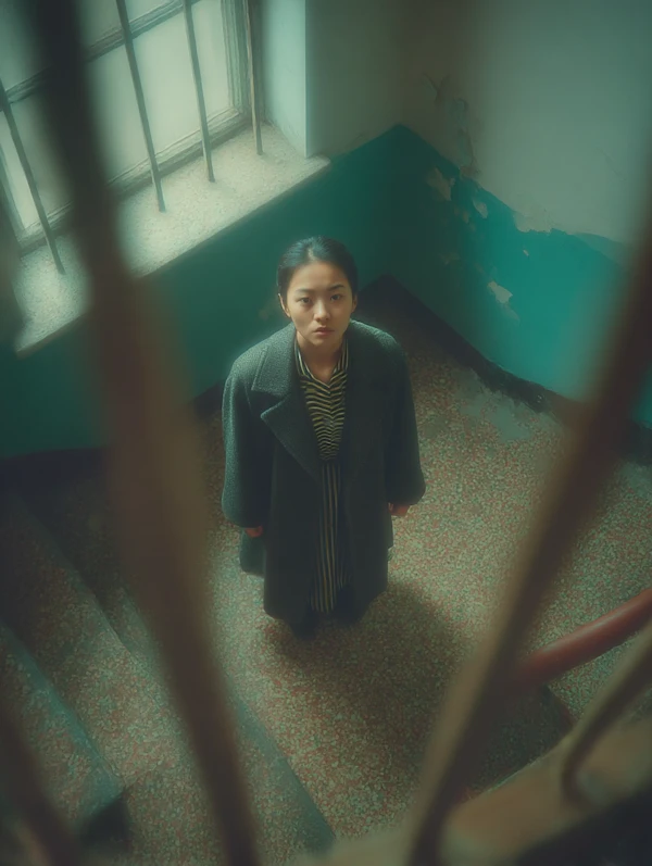 Moody Stairwell Portrait