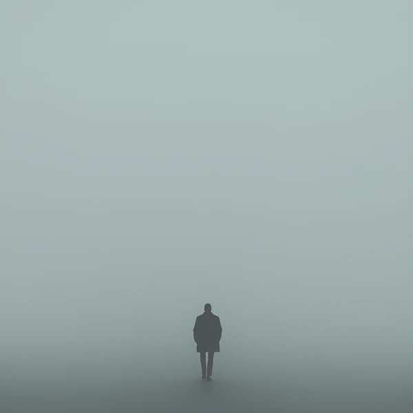 Solitary Figure in Fog