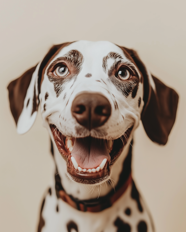 Joyful Dalmatian Close-Up