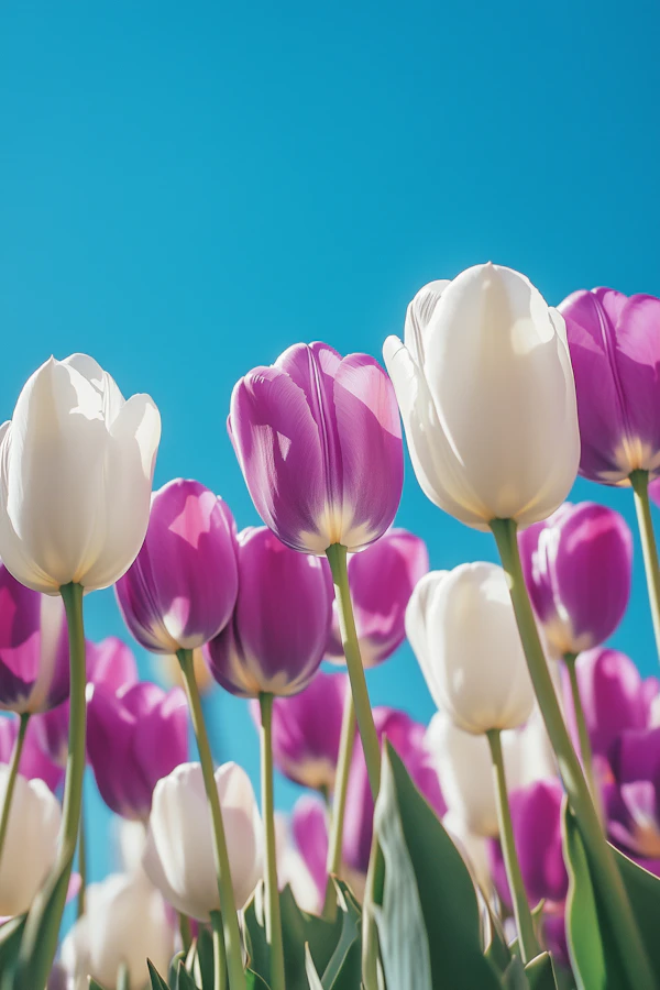 Blooming Tulips Close-Up