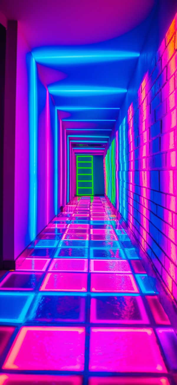 Infinite Neon Corridor